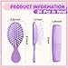 FillTouch 24 Pcs Mini Hair Brush Set 12 Travel Wet Dry Hair Combs Small Pocket Detangling 12 Plastic Combs for Spa Birthday Sleepover Bridal Shower Bachelorette Christmas Party Gift Box(Purple)