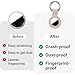 Linsaner Compatible with AirTag Case Keychain for Air Tag Holder Silicone for AirTags Key Ring Cases Tags Chain for Apple GPS Item Finders Accessories，Milk Tea Color
