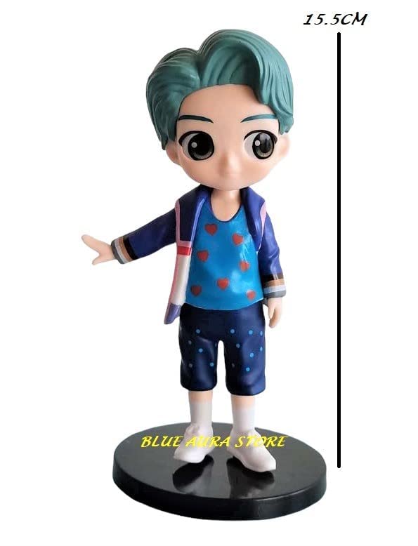 Blue Aura BTS Figure RM Idol Toy Doll Statue Merchandise for BTS