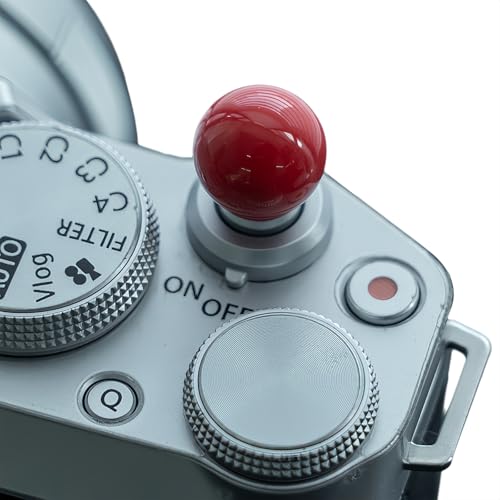 ソフトレリーズ シャッターボタン Fujifilm X-T5 / X100VI / X-T50 / X-T30、Nikon Zf、Leica Q3 に共通対応 赤い球形です