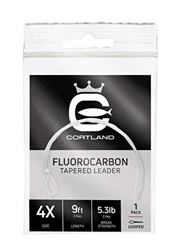 Cortland 9Ft Fluorocarbon Tapered Leader (1X / 11.2Lb) #TOP6