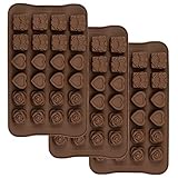 Honatrv 3STK Silikon Backform Pralinen, Silikonform Pralinen, Schokoladenform, Silikonform für DIY Schokolade Praline Süßigkeiten Candy EIS