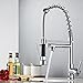 DEWINNER Grifo de cocina, grifo de muelle, grifo de cocina, giratorio 360°, frío y cálido disponible, latón cromado.