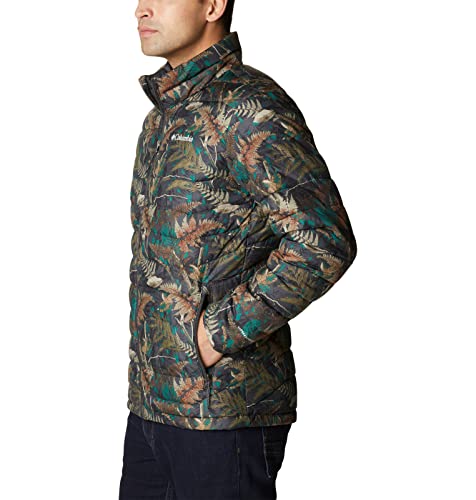 Columbia Jaqueta masculina Powder Lite, estampa Spruce North Woods, GG