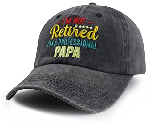 Birthday Gifts For Dad From Daughter Son Wife, Funny Retired Professional Papa Hat, Vintage Adjustable Embroidered Best Daddy Baseball Cap, Fathers Day Retirement Gifts For Men Dad Grandpa #TOP1