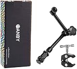 ★ 【 Combinación 】 Abrazadera ajustable precisa: el montaje preciso proporciona una gran versatilidad para el posicionamiento de acceso, diseño de brazo mágico duradero de 11 pulgadas: el brazo mágico ajustable con perillas de control de bloqueo para liberar o aumentar la tensión que puede proporcionar el movimiento de todas las posiciones que desee.