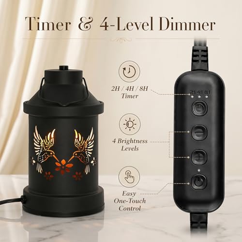 Image of Eandisom Hummingbird Candle Warmer Lamp Timer - Birthday Gifts for Women