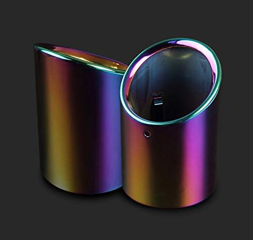 New 2pcs Colorful Stainless Steel Tailpipe Exhaust Muffler Rear Tail Pipe Tip Cover Trim Custom Fit for Cadillac ATS 2009 2010 2011 2012 2013 2014 2015 2016 2017 2018 2019 2020 2021