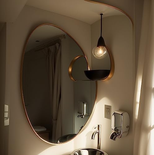 Espelho Orgânico Com Moldura Decorativo, Espelho Grande Sem Forma...