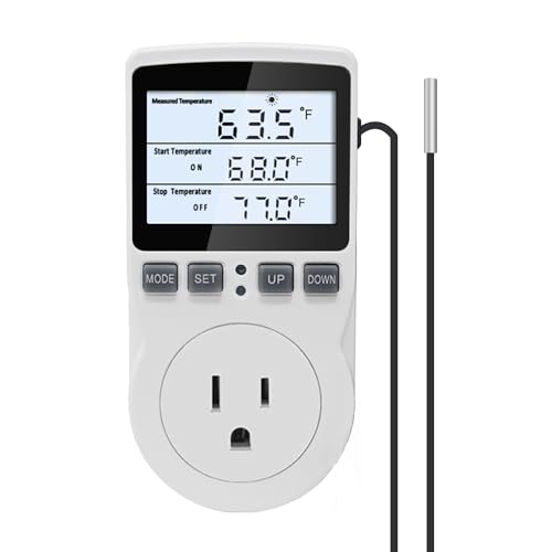 KT3100BL Digital Temperature Controller Outlet Socket Plug in Thermostat