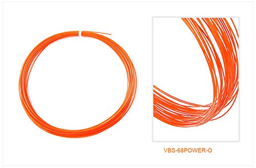 Victor VBS-68 Power (0.68mm x 10mm) Control Soft Feeling Badminton String Available in 5 Different Color (Pack of 2) (Orange) 1