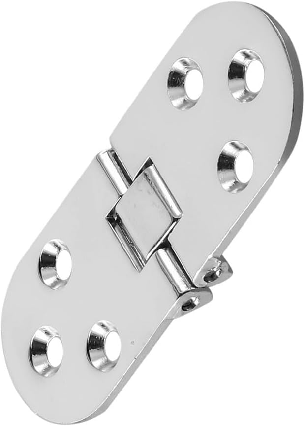 Flush Mounted Folding Table Hinge, Self-Supporting Cabinet Door Hinge with Zinc Alloy Construction for Embedded Installation, 80x30mm