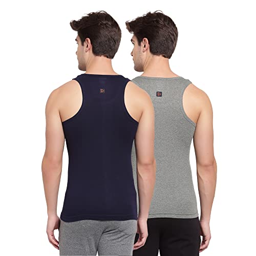 Image of sporto Men's Round Neck Solid Vest, Premium Super Soft Cotton, Ultra Light (Combo Pack)