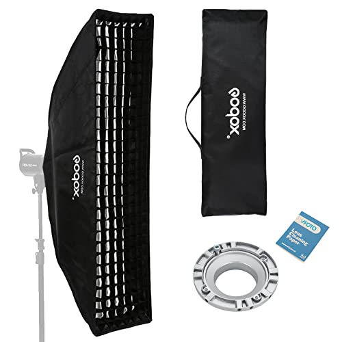 Godox SB-FW 35 x 160 cm diffuseur de boîte à lumière rectangulaire Grille en nid d'abeille Support Bowens pour Lampe Flash stroboscopique de Studio (SB-FW35160)