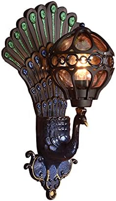 CraftThink Aplique de pared LED, lámpara metálica para montar en la pared, lámpara de esfera Art Deco, lámpara de pared de 1 luz con placa trasera