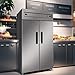 Tylza Commercial Refrigerator and Freezer Combo, 48