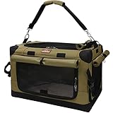 LIOOPET Pet Crate Carrier Portable Folding Kennel Soft Sided Travel Carry Bag for Cats and Small...