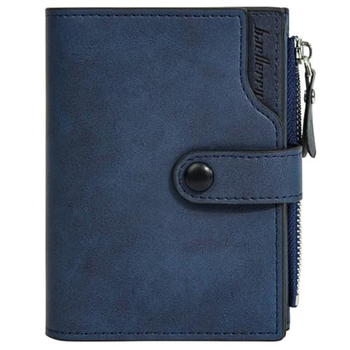 Wallet for Men Large Capacity Leather RFID Blocking Trifold Wallet with 2 ID Windows and 15 Card Holders