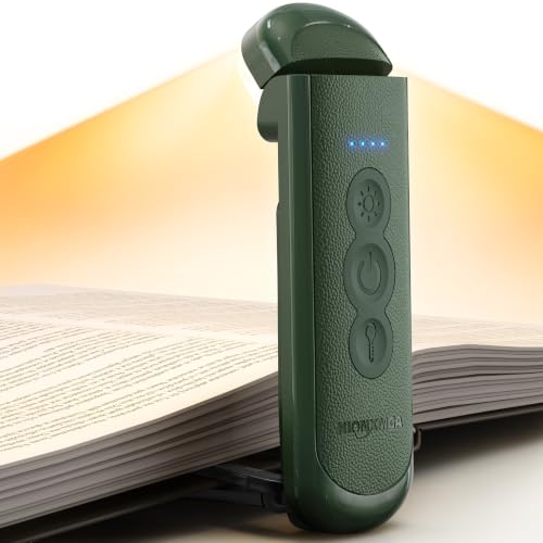 HIONXMGA Rechargeable Book Light,Clip-On Reading Light for Books in Bed