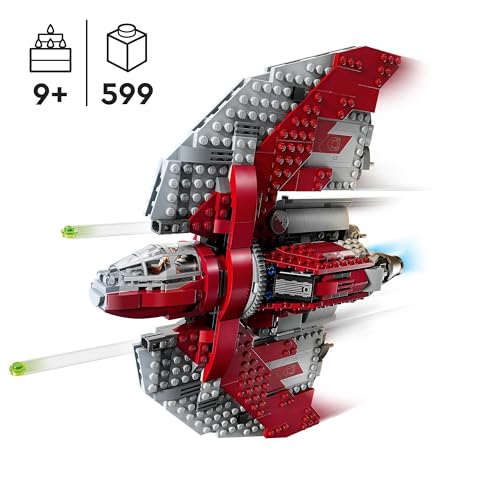 75362 Star Wars Shuttle Jedi T-6 di Ahsoka Tano, Astronave Giocattolo da Costruire con 4 Minifigure Incluse Sabine Wren e Marrok con Spade Laser, Regalo della Serie Ahsoka - Lego - Immagine 2