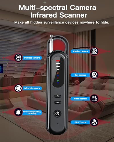 Image of Smart Camera Detector, WiFi Full Band, Anti-Snooping, Anti-Bugging, Anti-Recording, Infrared Lens Detection
