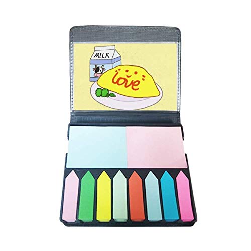 Note motif illustration breakfast colorée avec onglets mémo détachables