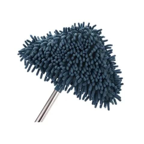 Image of Rotatable Triangle Mop with Long Handle, Microfiber Flat Floor mop Cleaning Brush Glass Wiper Window Cleaner Fan Dusting Office Fan Cleaning Brush with Hydraulic Long Rod