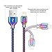 Fantany Lightning Cable, MFi Certified Stainless Coiled Metal Charger Cable, Tangle Free Pet Proof Cable Cord, Durable & Strong Spring Wire for iPhone/iPad (6.6ft, Colorful Metal)
