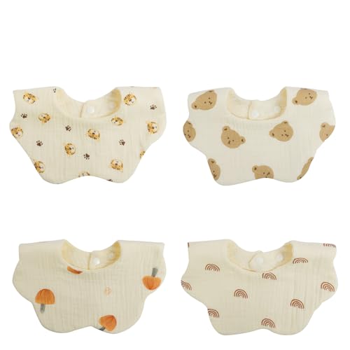 Vicloon Baby Lätzchen,4 Stück Weiche Absorbierende Musselin Halstücher...