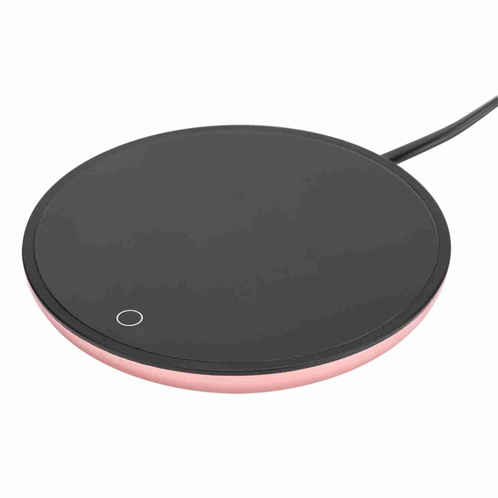 Respicefinem Electric Waterproof Touch Heating Cup Mat With Adjustable Temperature For Coffee Tea Milk In Office Home School EU 220V (EU Plug 220V)