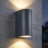 【Robust und Langlebig von Außenlampe】Das Gehäuse des außenlampe ist aus stabilem hochwertigem Aluminiumguss, eine High-Tech Lackierung sorgt für Langlebigkeit, schützt vor Rost und verleiht der Leuchte eine edle Anmutung
