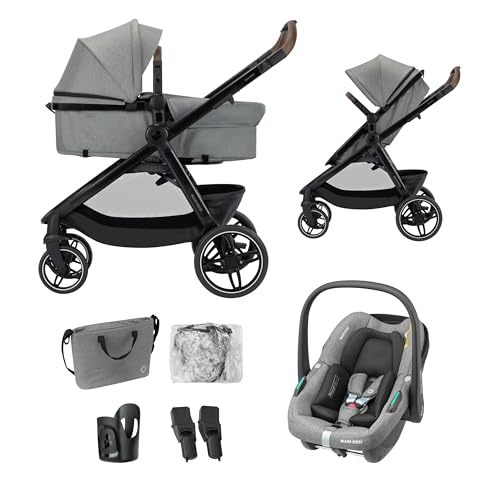Maxi Cosi Zelia Select Trio, Passeggino Trio Con Seggiolino Auto,