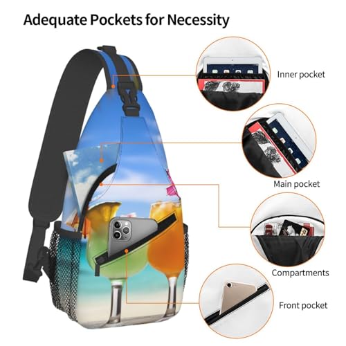 Bolso cruzado diagonal para hombre negro miniatura 4