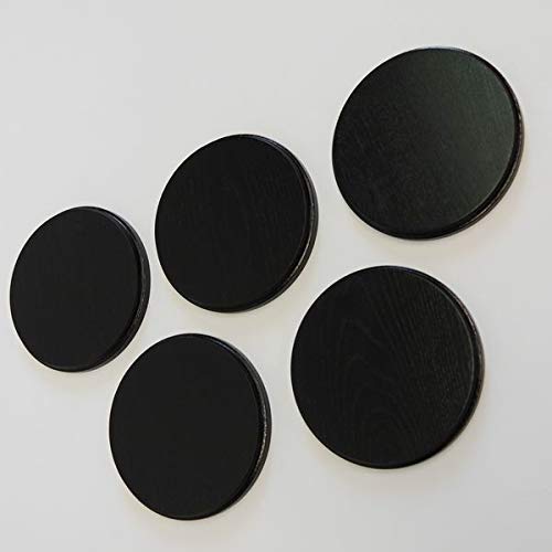 5 targhette a cuneo, rotonde, scure, AF 17 cm, cinghiale selvatico