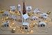 ItemsBox Pack of 12 DIY Putz Style Glitter Houses UNASSEMBLED Corrugated Cardboard Houses