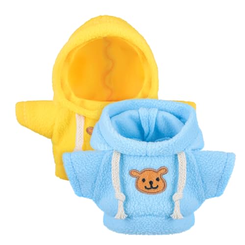 Abaodam 2 Stück Plüschbärenkleidung Für 20 cm Stofftiere Kapuzenpullover Puppen-Outfit Kuscheltier Bären Kostüm Für Spiel Und Dekoration