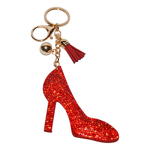 Popfizzy Red High Heel Key Chains for Women and Girls Bling 