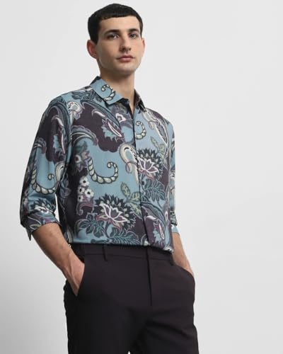 Image of MUFTI Multicolor Paisley Slim Fit Shirt