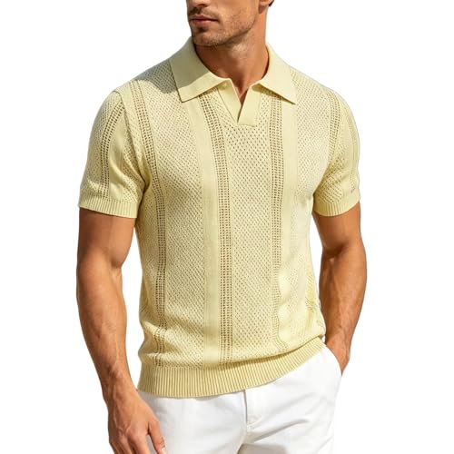 Polo en tricot pour homme le chic rétro confortable au quotidien