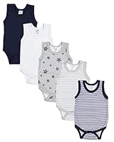 TupTam Baby Jungen Achselbody – Weicher Baby Body im 5er Pack aus Baumwolle, Body Baby Unifarben OEKO-TEX zertifiziert, Farbe: Farbenmix 3, Größe: 116