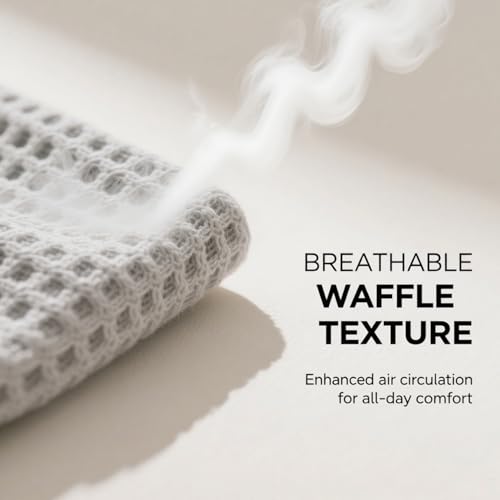 Mokaloha Mens Shirts, Mens Long Sleeve Shirts Waffle, Men's Stylish Casual Everyday Waffle Long-Sleeved Lapel Shirt2