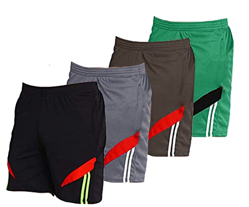 Image of Fort Worth Men's 4 Pack Gym Workout Shorts Quick Dry Bodybuilding Weightlifting Pants Training Running Jogger with Pockets