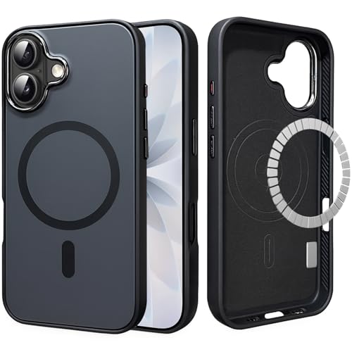 Image of Elzzi Magnetic for iPhone 17 Case (2025)(Compatible with MagSafe)(Military Grade Drop Protection) Matte Shockproof with Anti-Fingerprint Phone Cover, 6.3''|Black