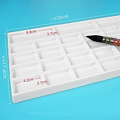 Palette céramique rectangle 24 trous pour ne plus mélanger vos peintures