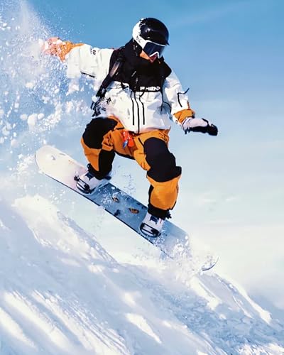 OutdoorMaster Ski Socks, 2-Pair Pack Skiing and Snowboarding Thermal Socks for Women with Over The Calf Design w/Non-Slip Cuff, Mountain Patterns - Ocean Blue,M/L - Thumbnail 7
