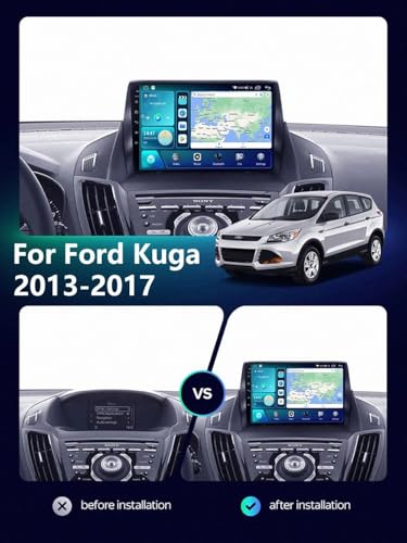 Pantalla Carplay para Ford Kuga con Android Auto inalámbrico y potente procesador de 4 núcleos 2
