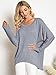 ZANZEA Women's Off The Shoulder Batwing Tops Casual Loose Oversized Tshirts Long Sleeve Fall Pullover Sweater Tops Gray L