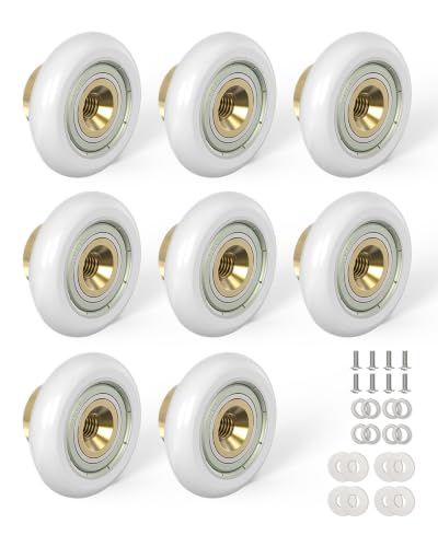 Mixizigoz 23mm Shower Door Rollers Replacement with Nylon Wheels & Bearing