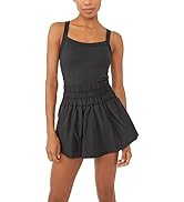 Womens Athletic Romper Tennis Skort Dress with Built in Shorts Workout Golf Dresses Casual Summer...