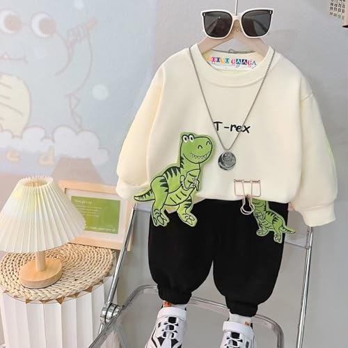 Image of Googo Gaaga Unisex Kid Cotton Printed Sweatshirt and Pant Set Round Neck Long Sleeve Outfit | | Winter Warm Clothes | Toddler Tracksuit for Casual